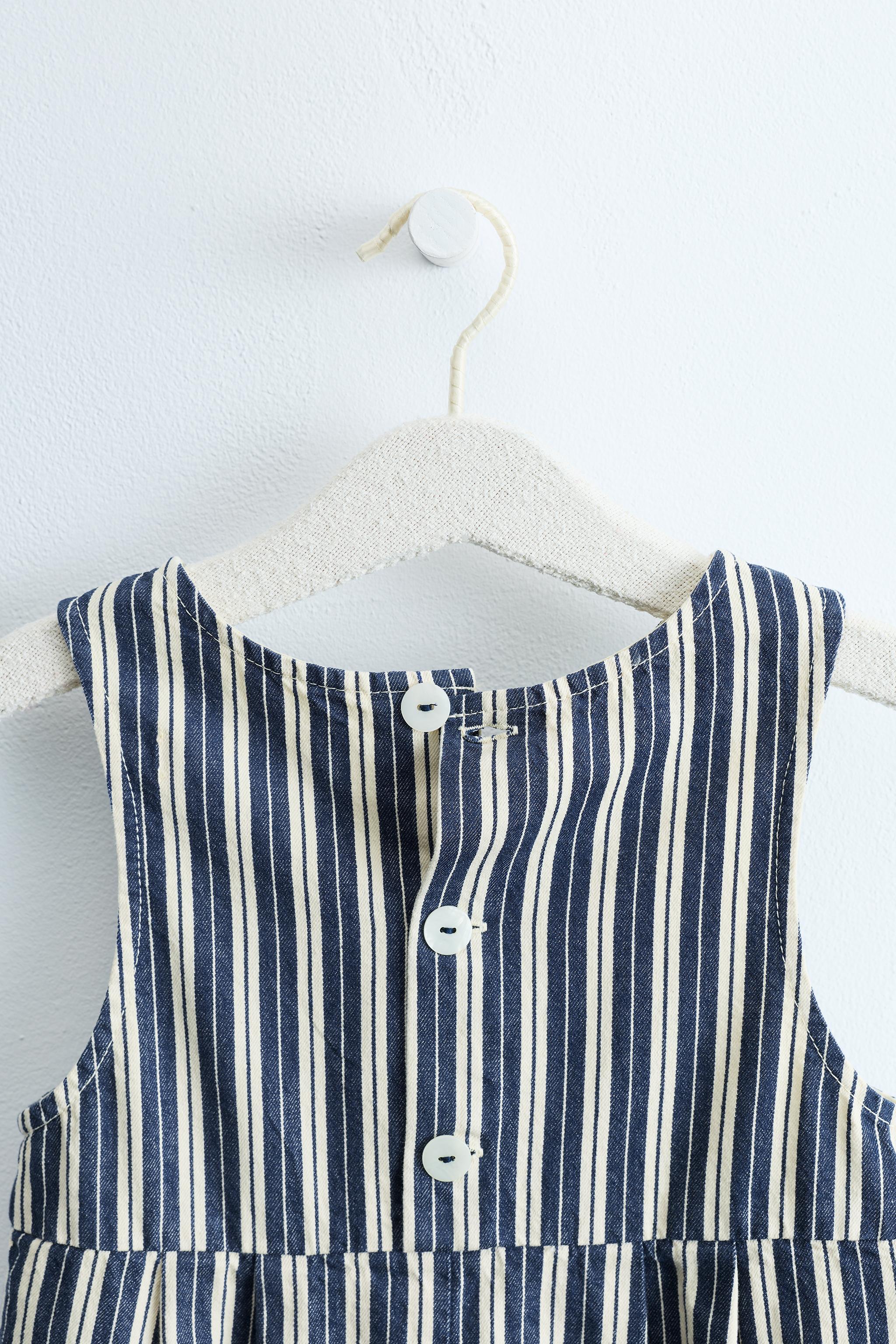 ZARA TIMELESS - PRINTED STRIPED LONG OVERALLS